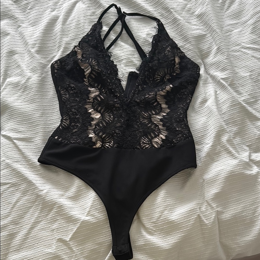 Windsor Black Backless Bustier Bodysuit